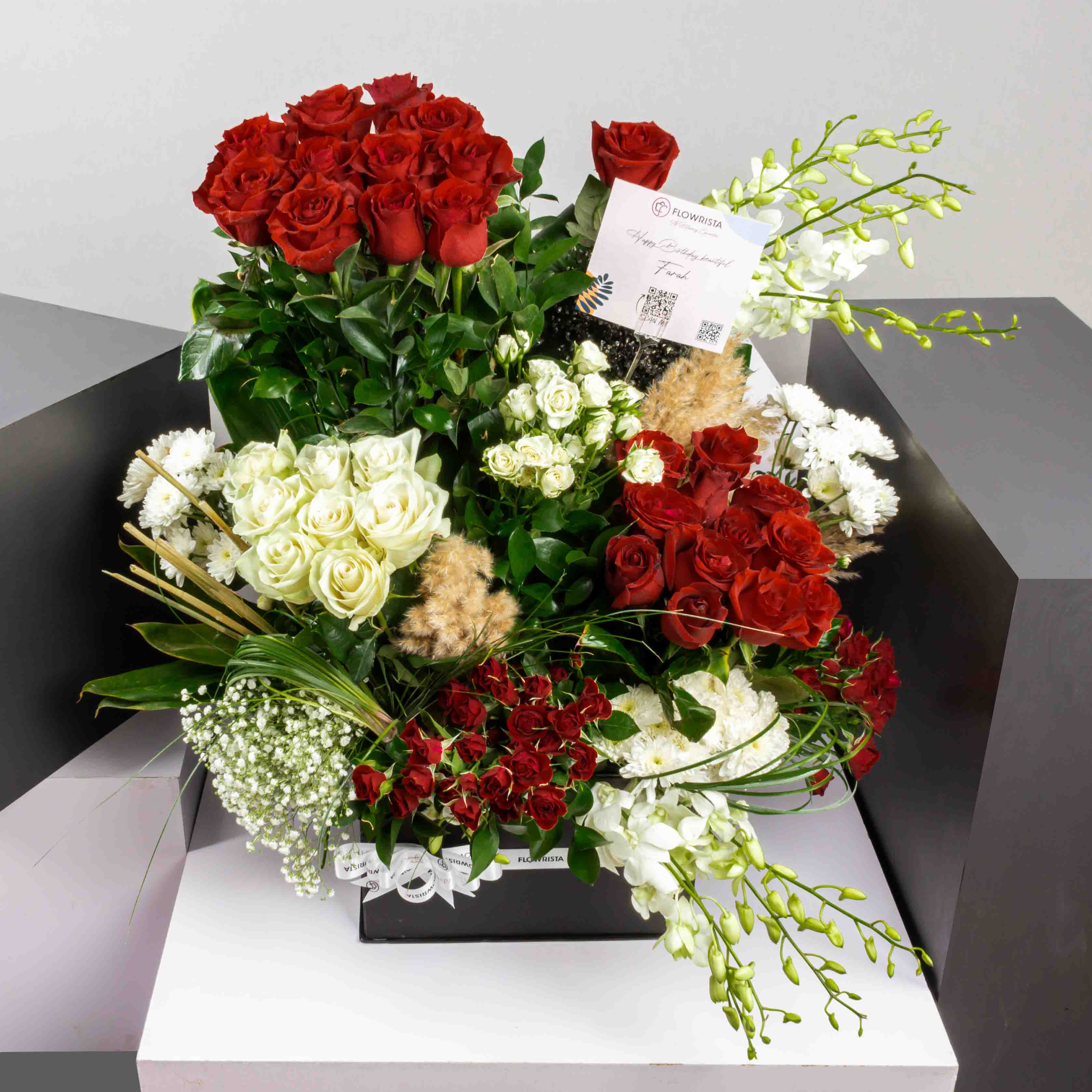 Flowrista Box with Roses & Baby Orchids