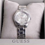 GUESS Mini Luna Silver Watch For Women & Revival Roses Bouquet