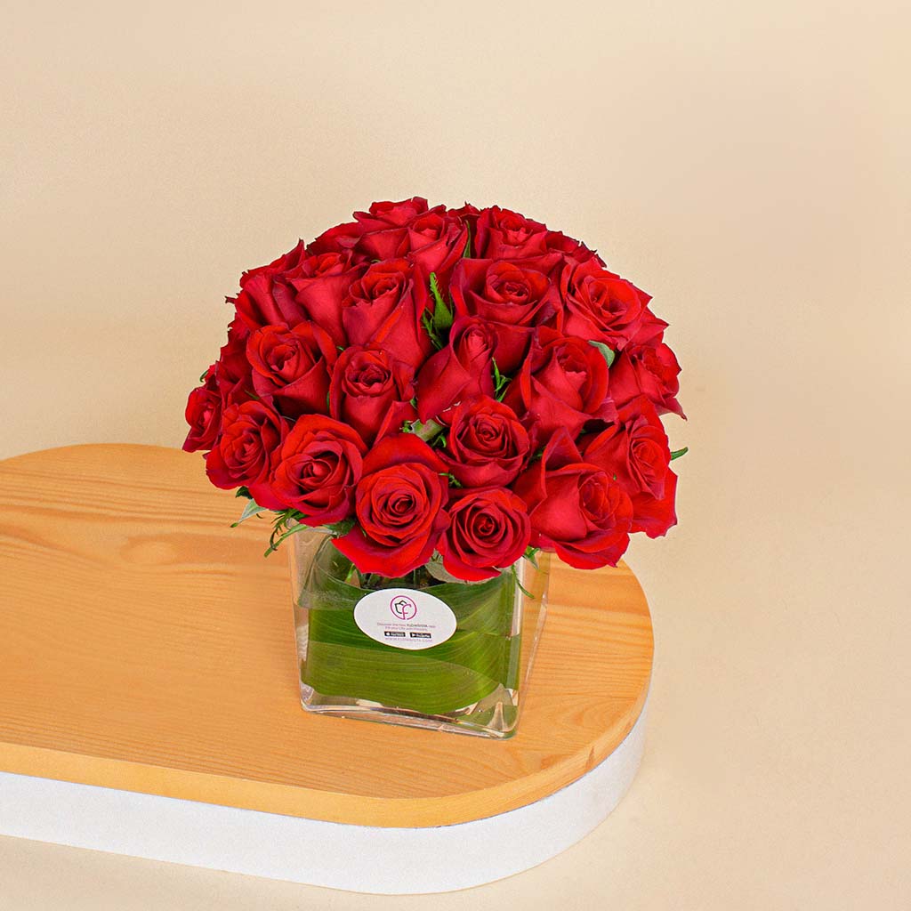 Romance in Bloom Vase | 30 Red Rose