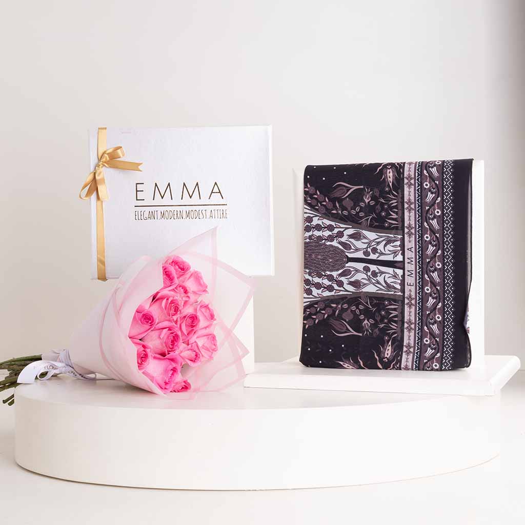 EMMA Mystic Woods Scarf & Revival Roses Bouquet