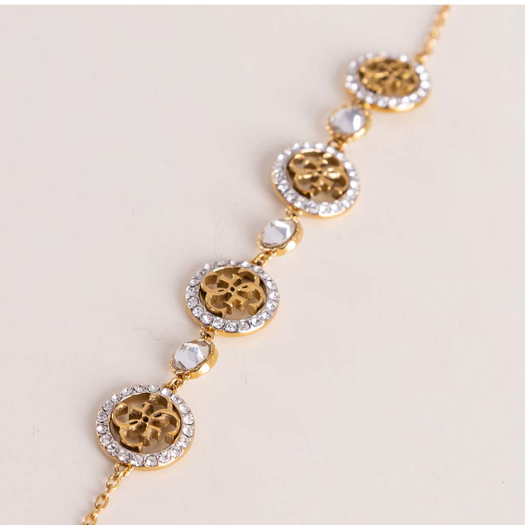 GUESS Life In Crystal Bracelet & Pink Roses Bouquet