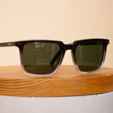 Sedrak Gradient Frame Sunglass – Black & Clear