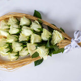 White Roses Heart-Shaped Bouquet