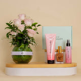 Joviality Strawberry Body Care Set with Flowrista Vase