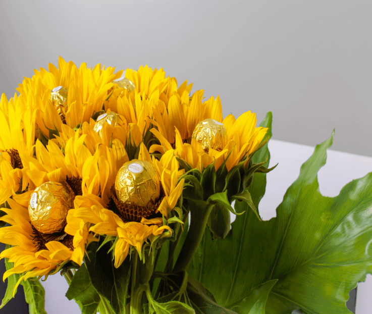 Flowrista Sunflower & Ferrero Rocher Bouquet