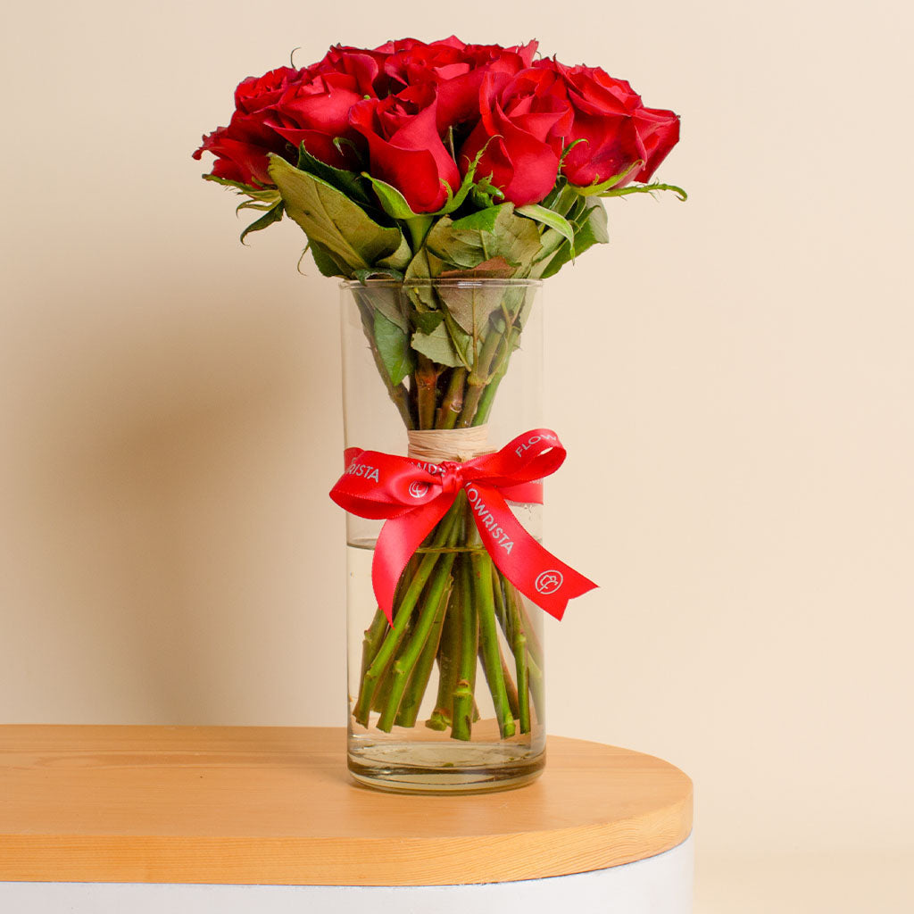 Police Wallet PA40112WLBL | Vase with 15 Red Roses