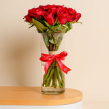 Police Wallet PA40112WLBL | Vase with 15 Red Roses