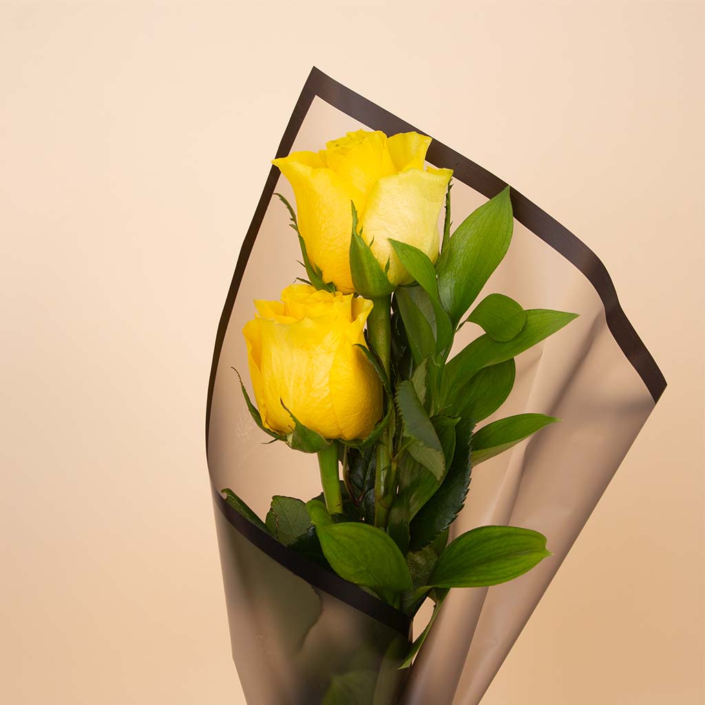 Duo Yellow Roses Bouquet