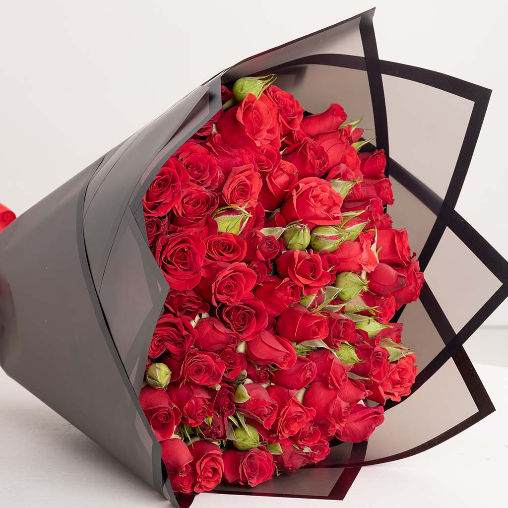 Ramadan Pearl Bukhoor Burner & Red Baby Roses Bouquet