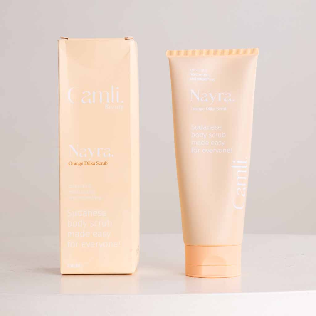 Nayra Body Butter Refill Bag & Nayra Orange Scented Dilka Body Scrub & Purple Roses Bouquet
