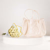 Cocan Beige Bag & White Roses Bouquet
