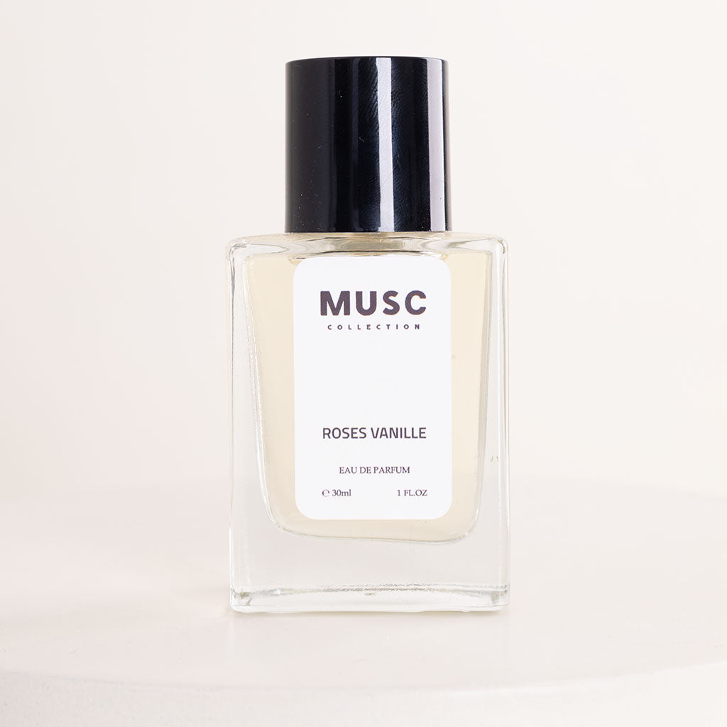 Musc Roses Vanille Perfume & 15 Red Roses Bouquet