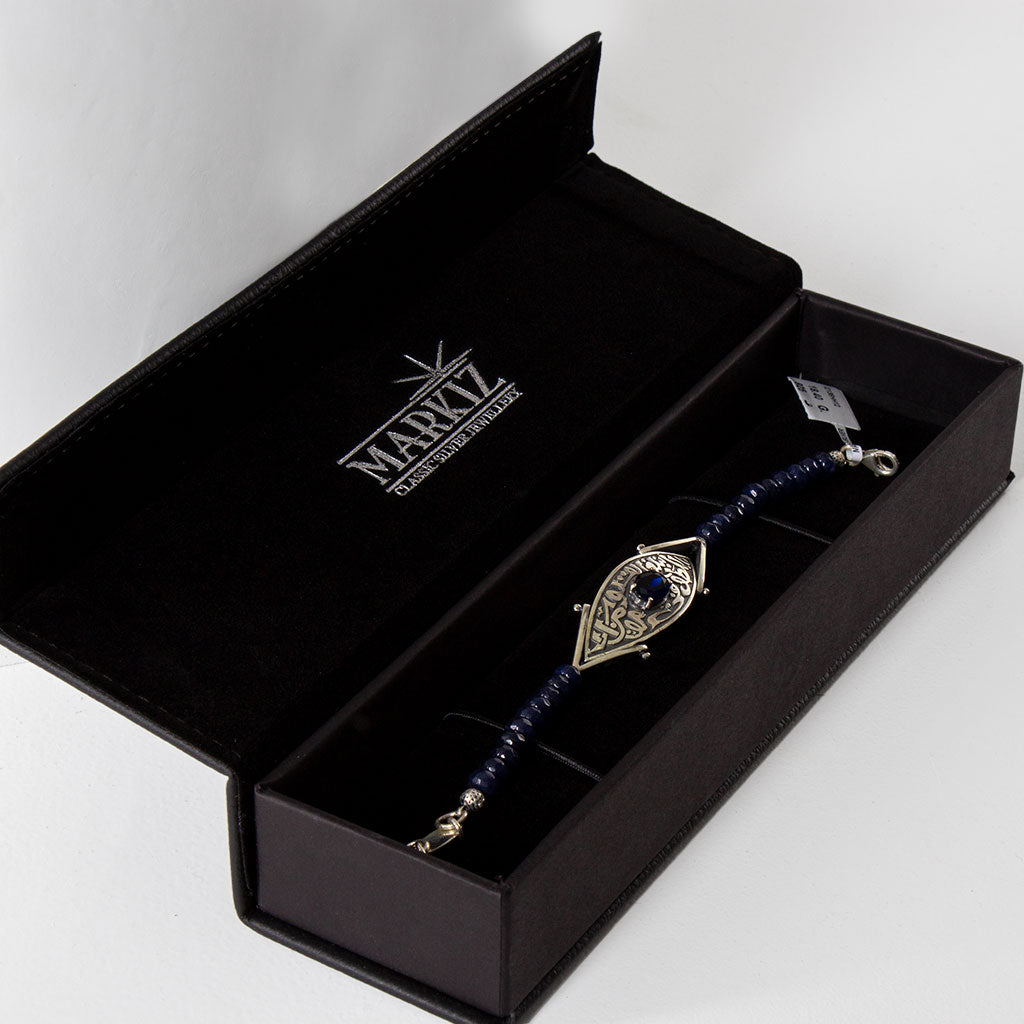 Markiz Luxury Bracelet – Zircon & Blue Jade 925 Silver