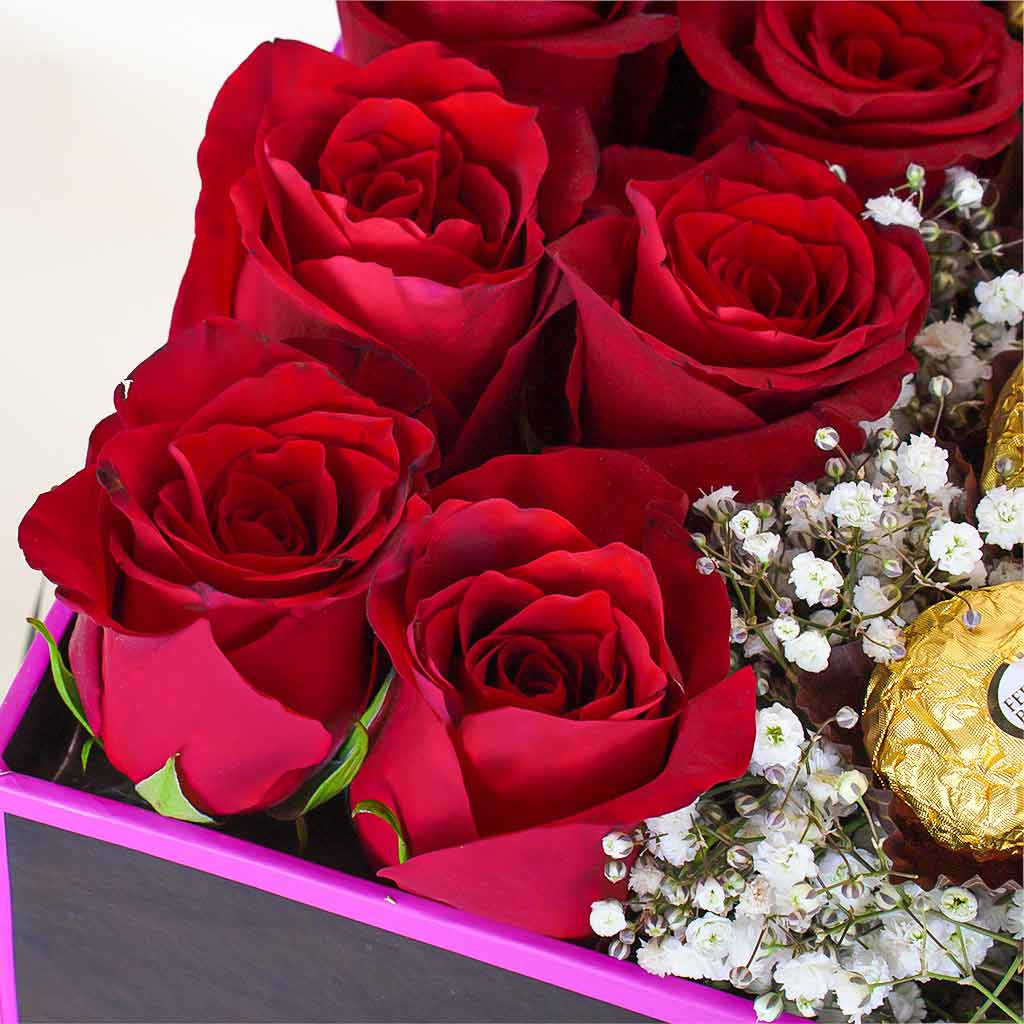 Premium Chocolate & Red Roses Gift Box