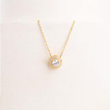Markiz Thai Silver Gold-Plated Zircon Necklace