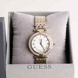 Guess Analog Watch for Women - Yellow Gold W1209L2