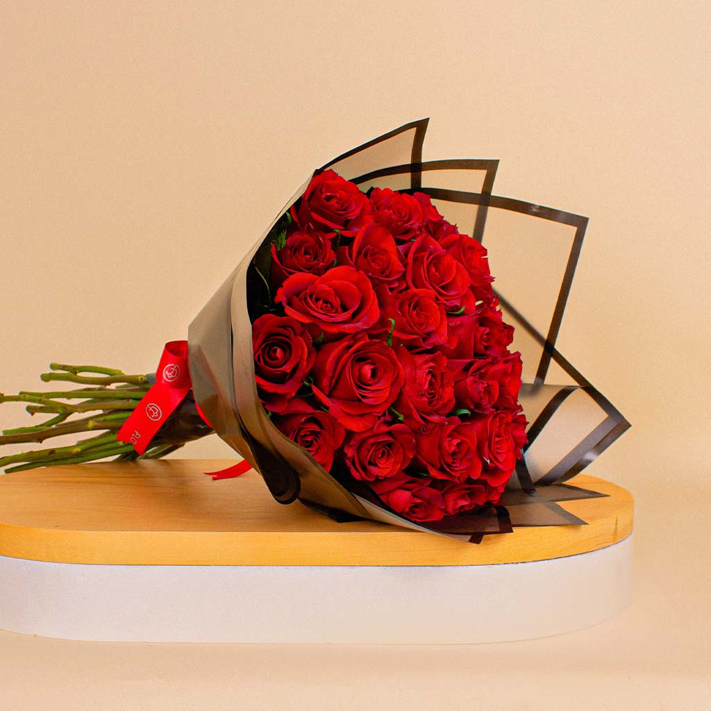 Red Roses Bouquet | 25 Roses