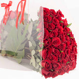 Flowrista Red Roses Acrylic Bag - 100 Stems