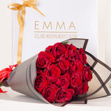 EMMA Leo Star Scarf & Red Roses Bouquet