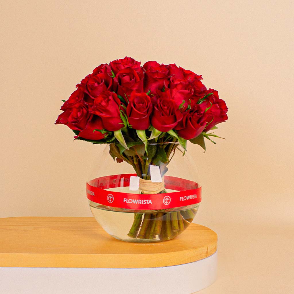 Endless Love Flower Vase | 30 Red Rose