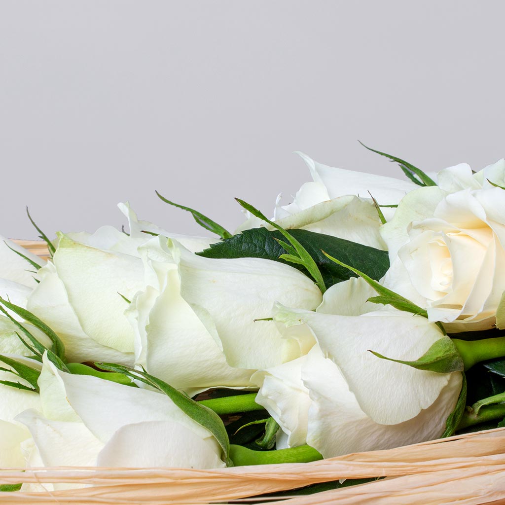 White Roses Heart-Shaped Bouquet