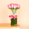 Pink Flower Vase | 15 Rose