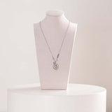 GUESS Stainless Steel Heart Caged Necklace & Pink Roses Bouquet