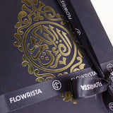 Lunar Glow Lantern & Holy Quran with 15 Purple Flowers