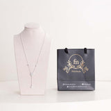 Felizmoda Silver Zircon Necklace & Baby Rose Mix Bouquet