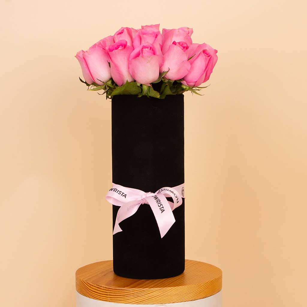 Blush Vase - 20 Pink Roses