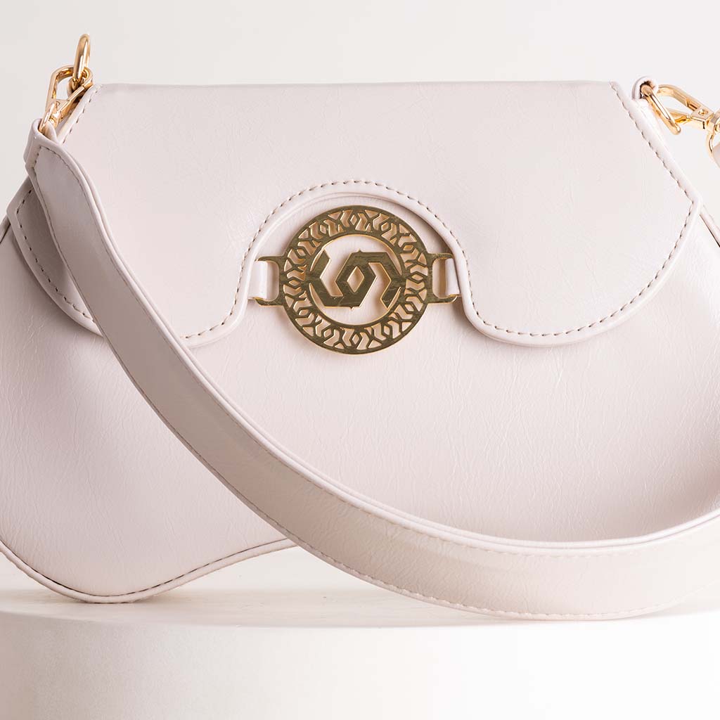 CoCan Golden Purse Bag & Pink Roses Bouquet