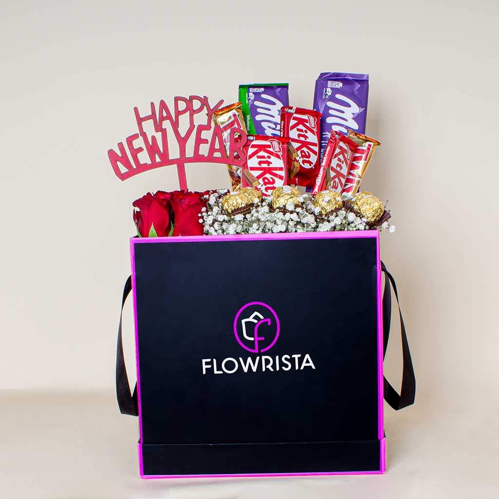 Premium Chocolate & Red Roses Gift Box