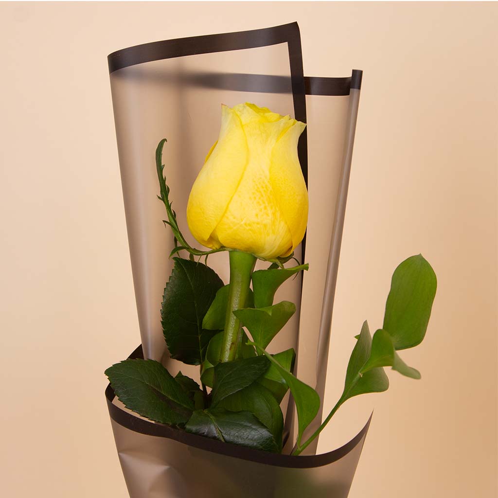 Single Yellow Rose Bouquet