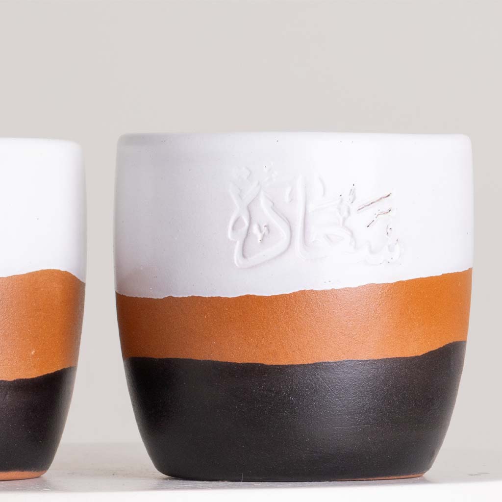 Tip of The Day Happiness Espresso Cup Set & Orange Roses Bag