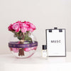 MUSC Oud Musc Perfume & Purple Roses Vase