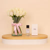 Areej Coco Vanille Eau de Toilette & 15 White Roses Vase