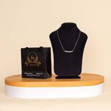 FelizModa Three Stones Silver Necklace with Heart of Love & 15 Red Roses Vase