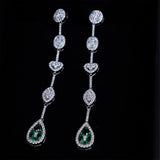 Markiz Shine Earrings with Red Roses