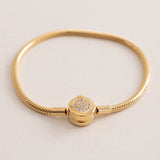 Pandora Moments Sparkling Crown O Snake Crhain Bacelet 14k Gold-Plated & Red Roses Bouquet