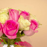 Mixed Flowers Boula Vase – White & Pink Flowers