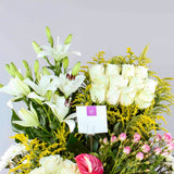 Mixed Flowers Wooden Box