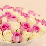 Flowrista | Grand Bouquet of 100 Pink & White Roses