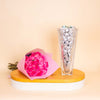 Passionelle Crystal Chocolate Vase (1kg) & Pink Roses Bouquet