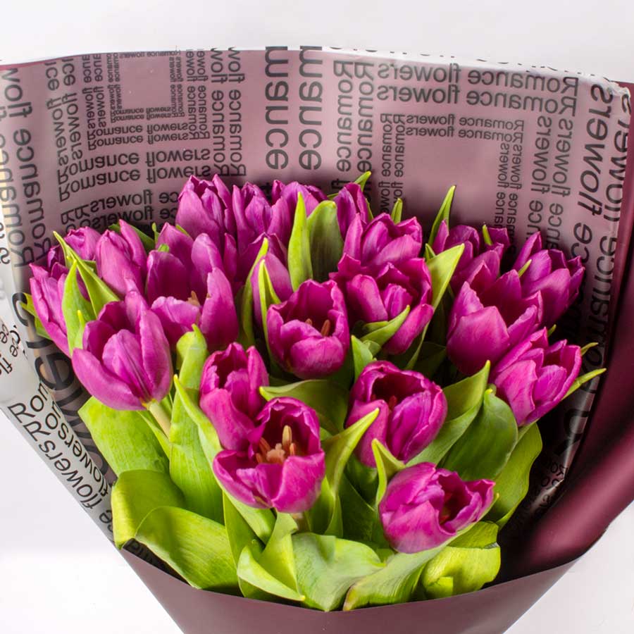 Purple Tulip Hand Bouquet