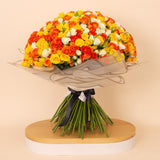 Flowrista Bouquet of 200 White, Orange & Yellow Roses