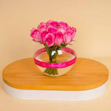 Pink Vase – 15 Pink Flowers