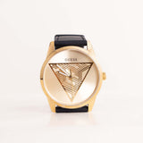 GUESS Mens Black & Gold Tone Multi-Function Watch