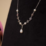 Markiz Pure Natural Pearl Necklace & Bouquet Mix 20 Rose