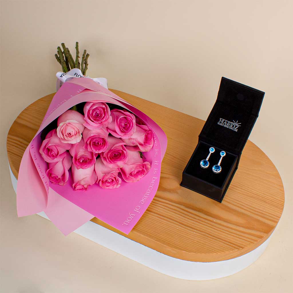 Markiz Elegance and 12 Pink Bouquet
