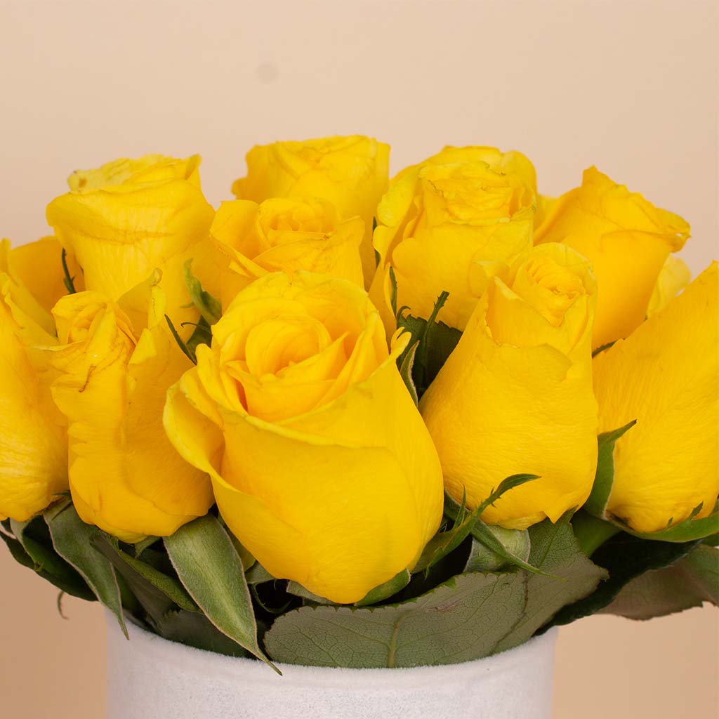 Yellow Signature Vase - 20 Stems
